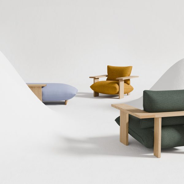 Press armchair and bench by Studio Truly Truly for DesignByThem