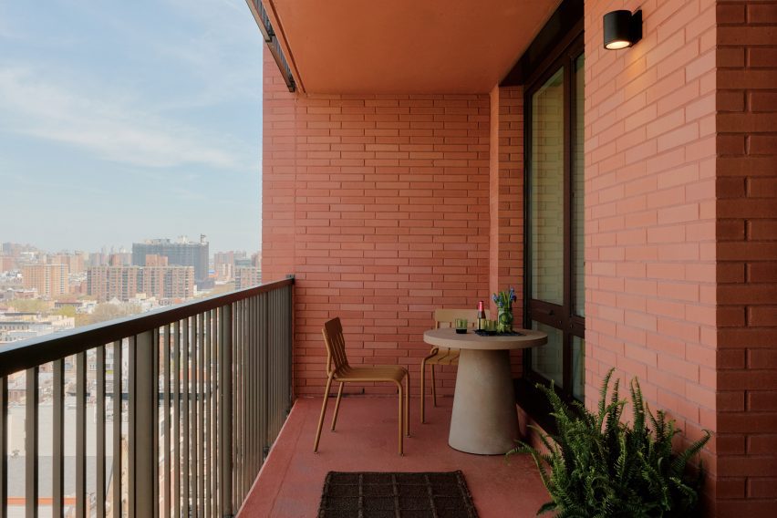 A brick terrace