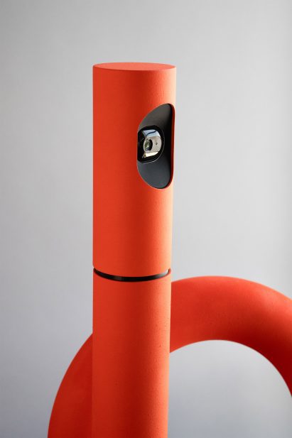 Close-up of camera in Sculptural Surveillance CCTV by Swift Creatives