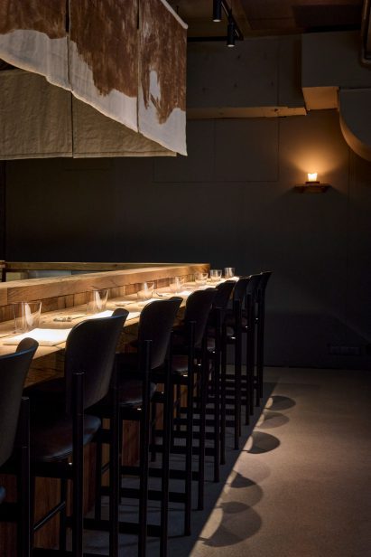 Counter at Shii restaurant in Helsinki by Joanna Laajisto