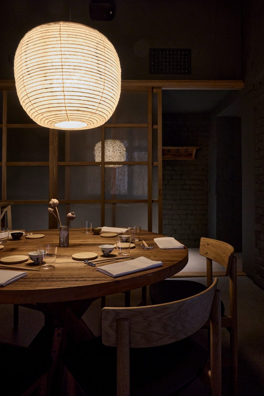 Private dining room at Shii restaurant in Helsinki by Joanna Laajisto