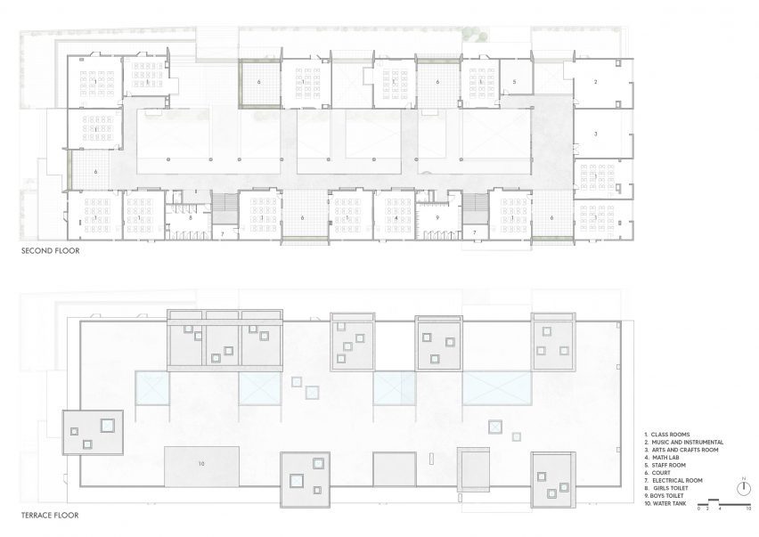 Plan of Rainbow International School by Spacefiction Studio