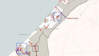 Map from The Architecture of Genocidal Starvation report by Forensic Architecture and the World Peace Foundation