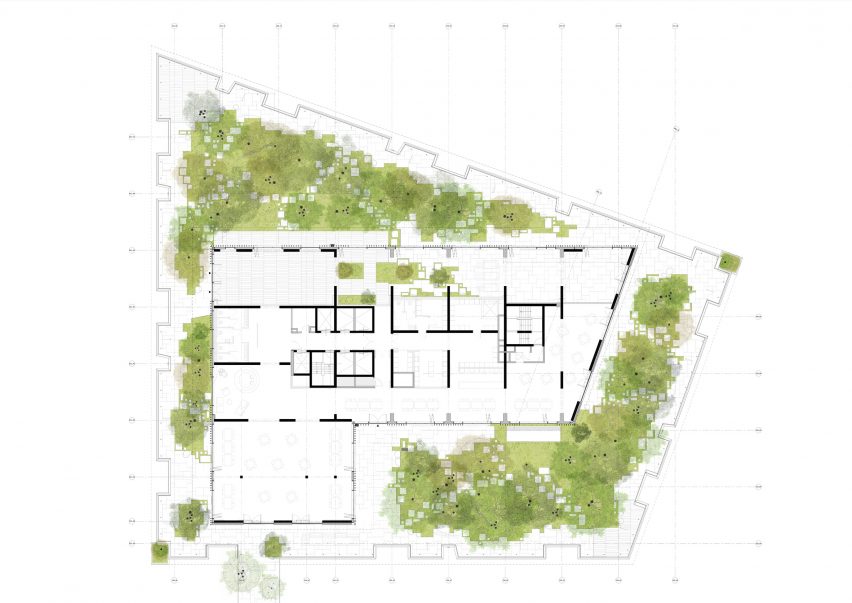 Plan of Wonderwoods Vertical Forest by Stefano Boeri Architetti
