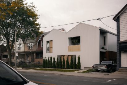 Pale cedar duplex in Toronto