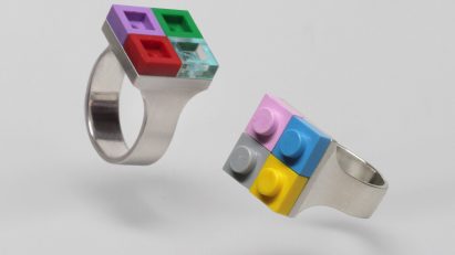 Rings with Lego bricks instead of gems by Studio GOGO