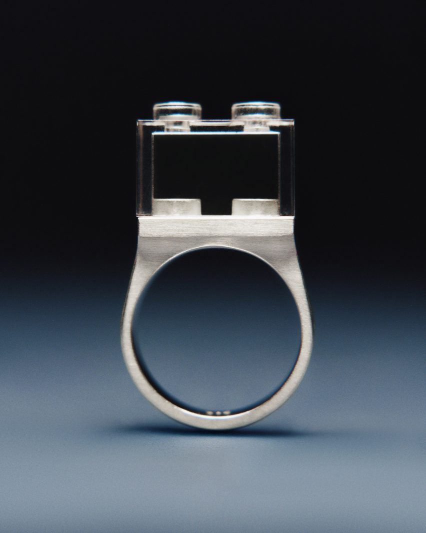 Lego jewellery by Studio GOGO. Photo courtesy of Anna Hadaier