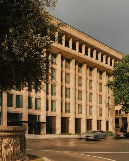 Exterior of the Telegraph Hotel in Tbilisi by Neri&Hu