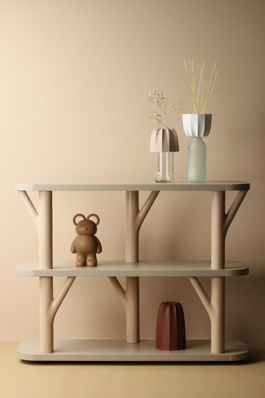 Treevive shelving system by Qualy and Harvbrand