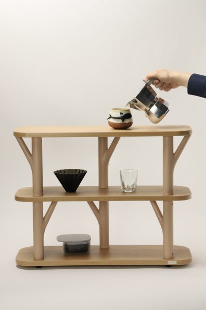 Treevive shelving system by Qualy and Harvbrand