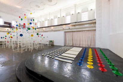 Colourful modules to assemble sound installation