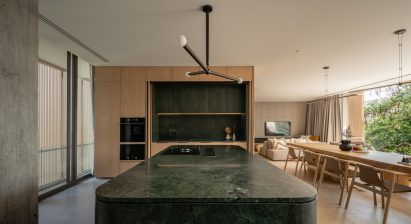 Living space interior at W House II by IDIN Architects