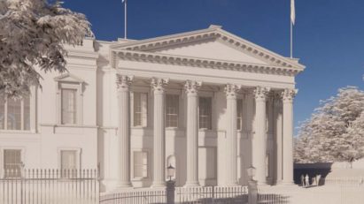 Render of White House east wing