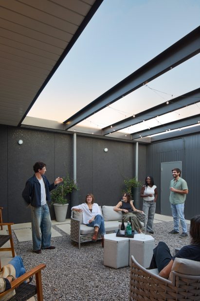 Outdoor space in Renovated building in Wyatt builds