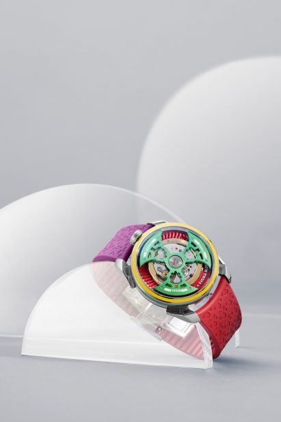 Nature watch contrasting purple and red