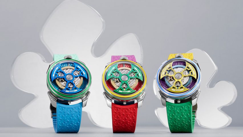 Yinka Ilori designs trio of watches to “make you smile every time you check the time”