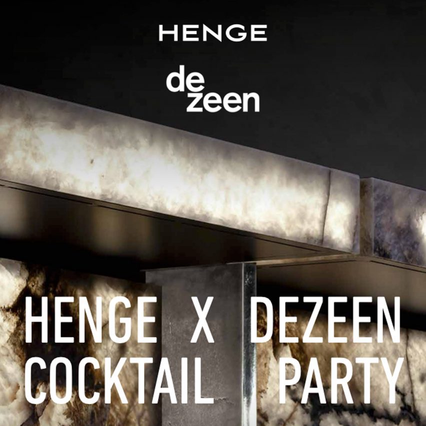 Graphic for the Henge x Dezeen cocktail party