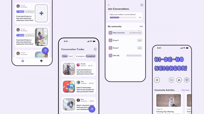 Graphic for Fellos – Gamifying Human Connection by Yuxuan Hou