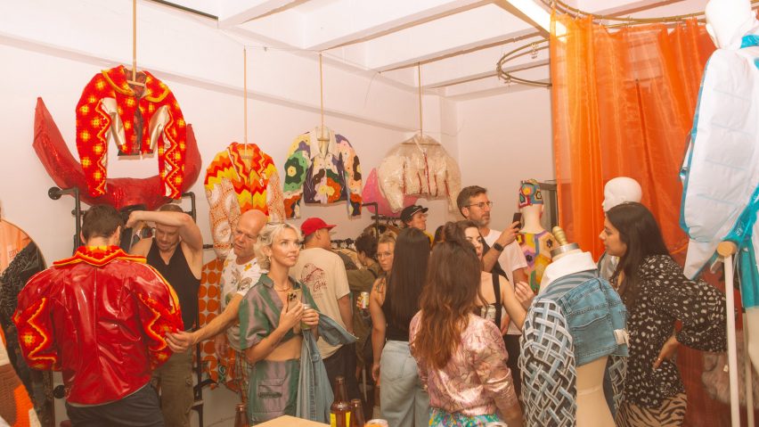 Photo of people in a showroom