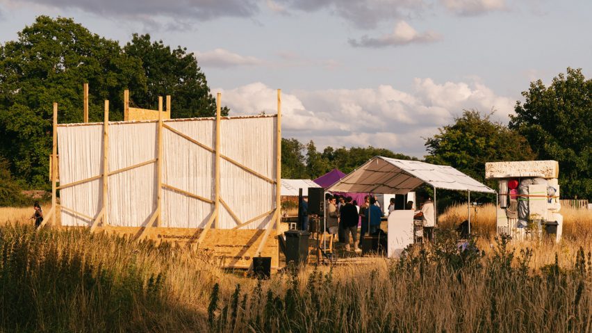 Photo of installations in a field