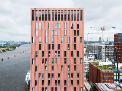 BGW and VBG Prevention Centre clad in a red facade system