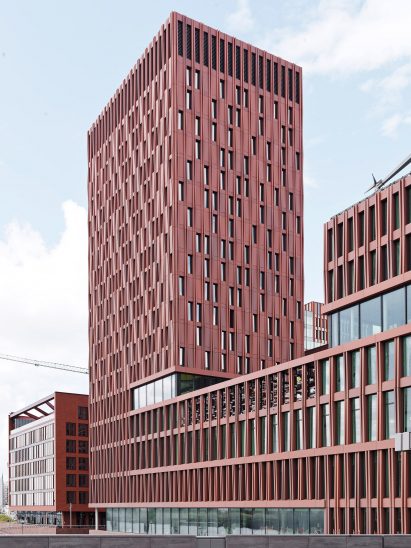 BGW and VBG Prevention Centre clad in a red facade system
