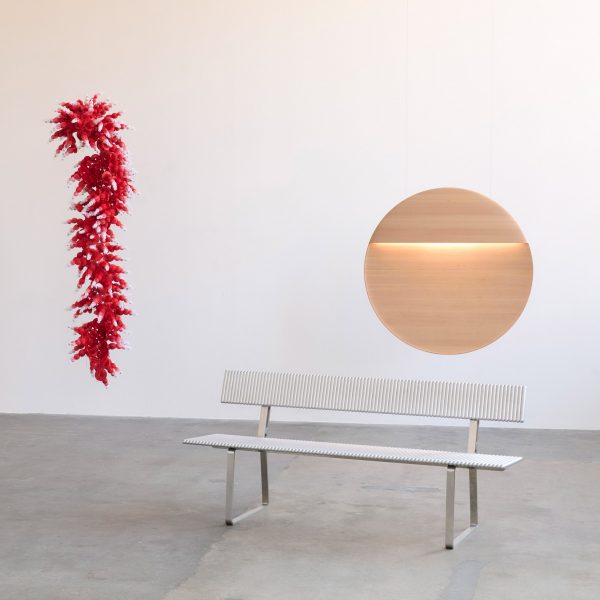 Photo of a bench and lighting