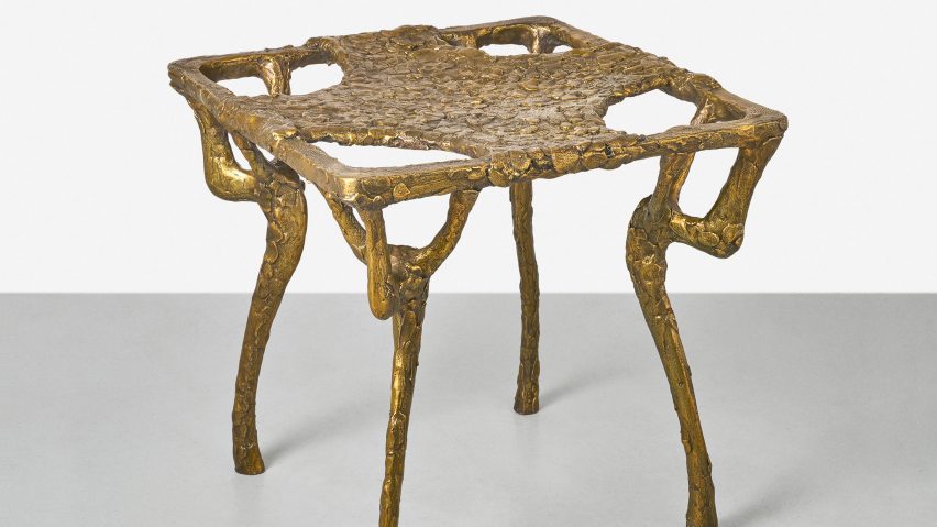 Photo of a gold table