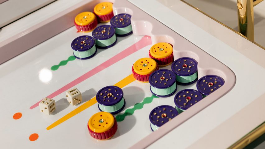Photo of a colourful board game