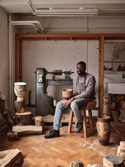 Portrait of Darren Appiagyei in his studio