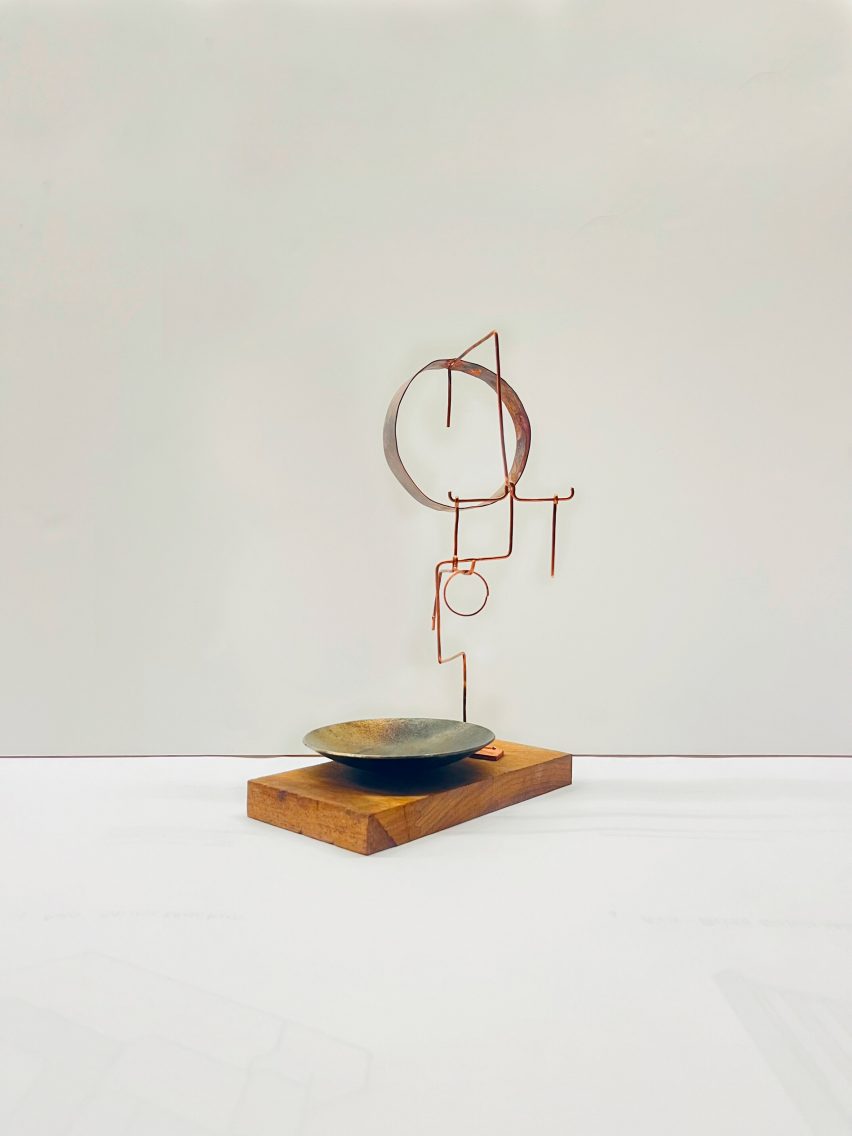 Grafton Architects playful bronze and copper birdhouse