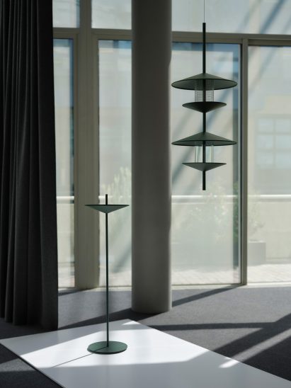 Norman Foster's green aluminium birdhouse