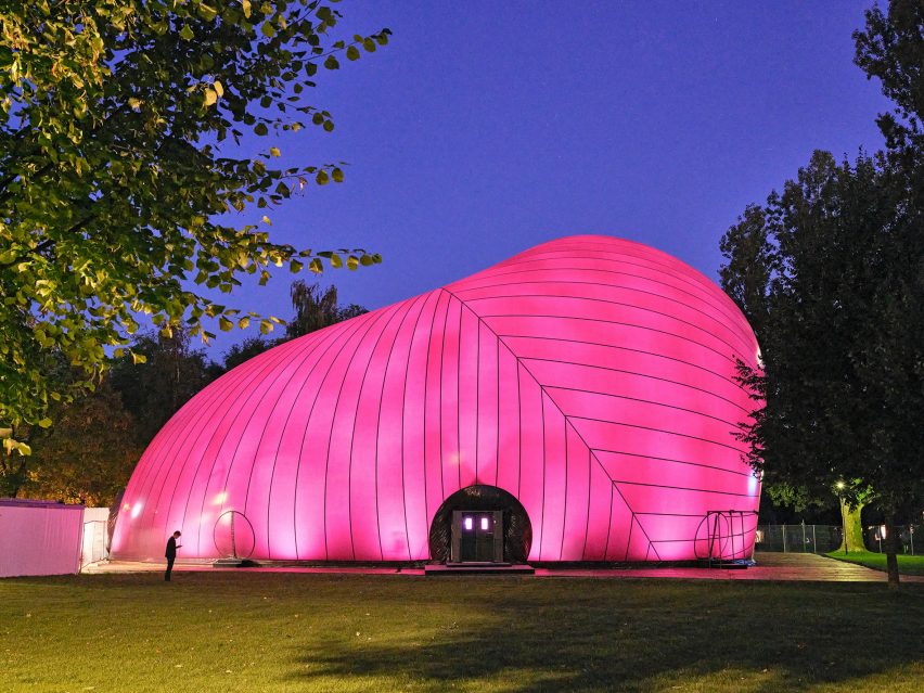 Ark Nova inflatable concert hall in Lucerne by Anish Kapoor and Arata Isozaki