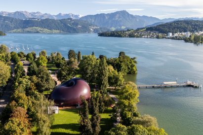 Inflatable concert hall in Lucerne by Anish Kapoor and Arata Isozaki
