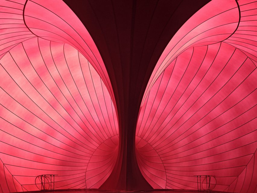 Ark Nova inflatable concert hall in Lucerne by Anish Kapoor and Arata Isozaki