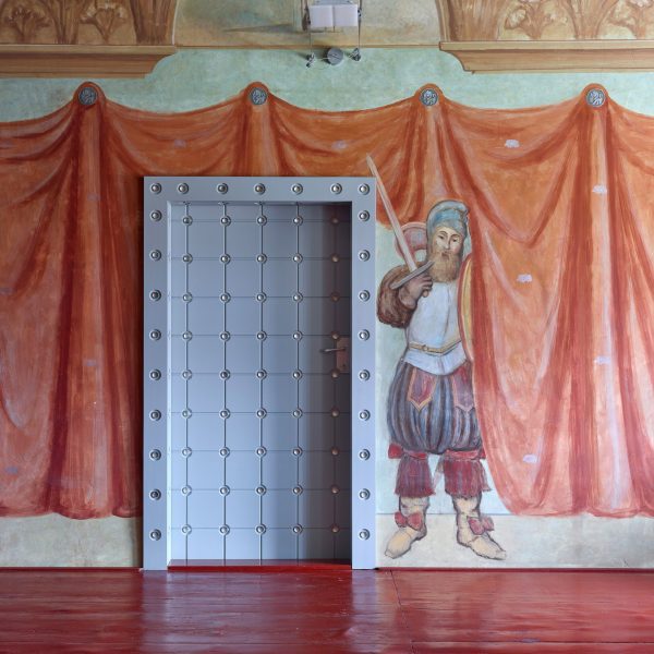Door of Silver House in Jihlava, Czech Republic, by Atelier Štěpán