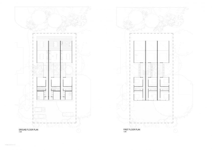 Plan of Blok Three Sisters by Vokes and Peters and Blok Modular