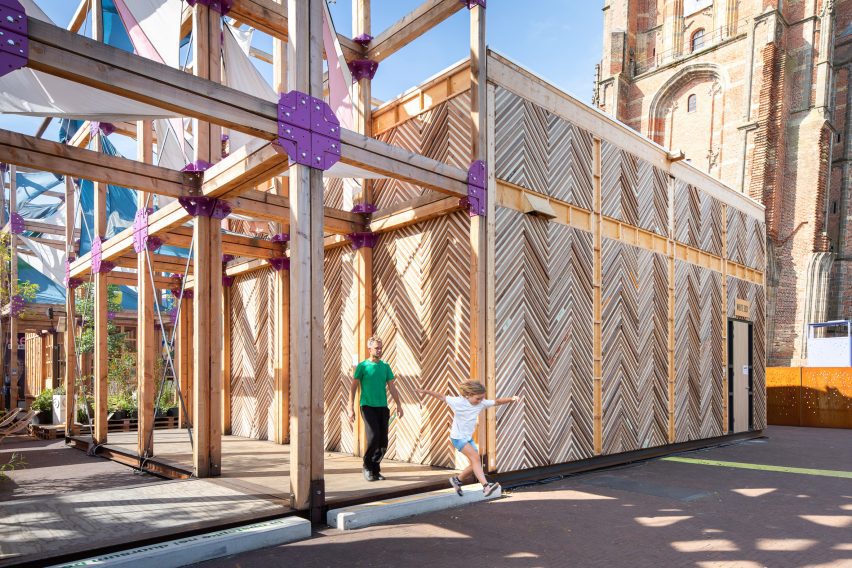 Timber festival venue in the Netherlands by Overtreders W