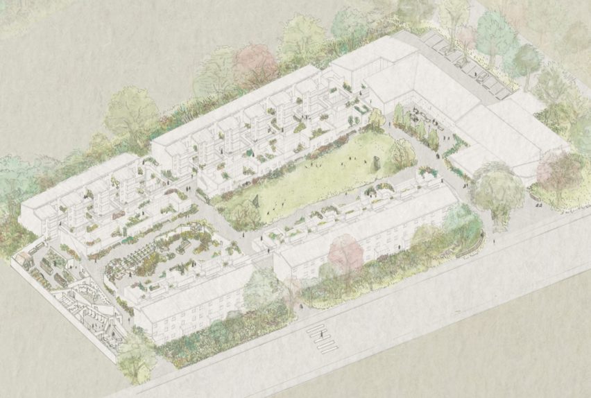 a visualisation of a housing estate design