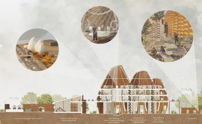 a visualisation of a building design