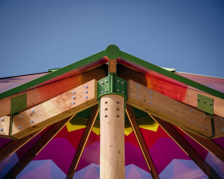 What Goes Around modern bandstand on Mitcham Fair Green by Charles Holland Architects and RASKL