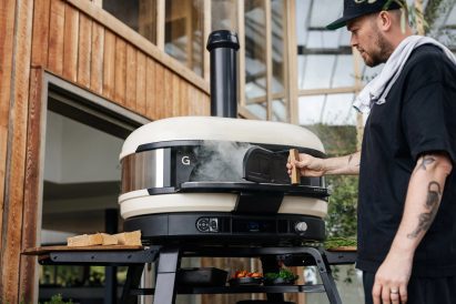 Smoke coming out of pizza oven