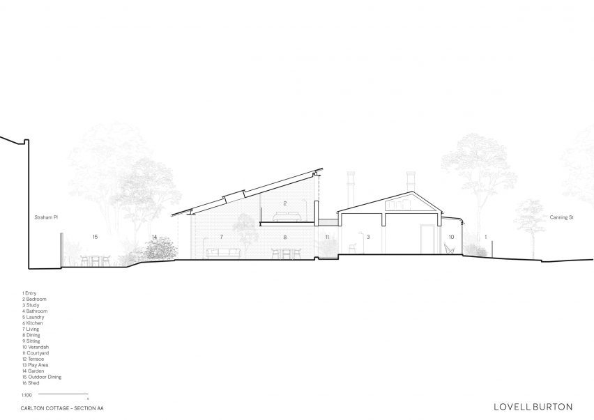 Section of Carlton Cottage