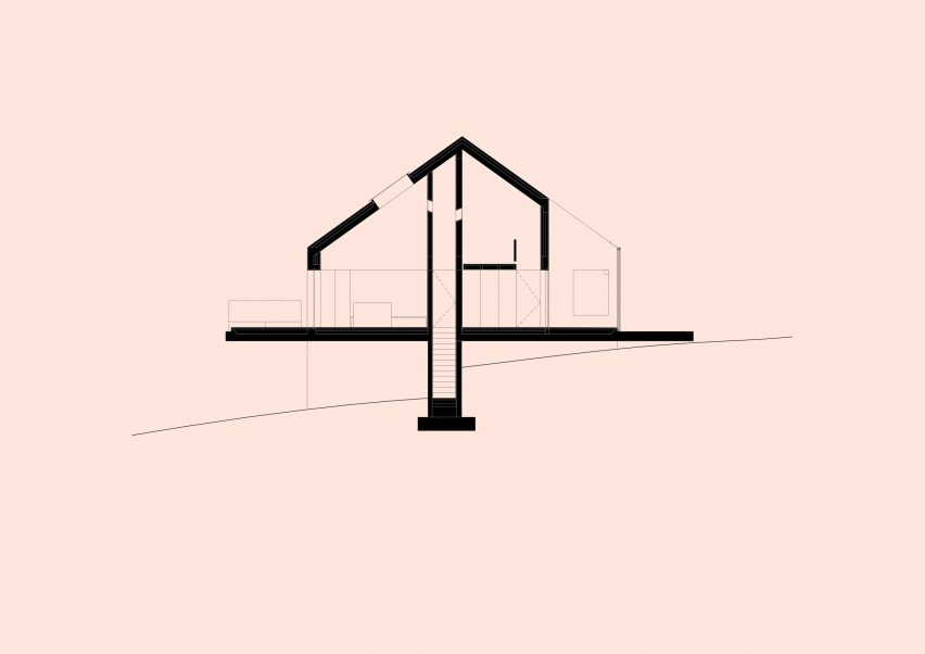 Section of Casa Plaj by Extrastudio