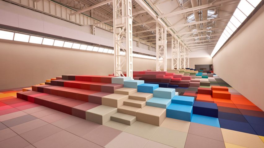 Marc Newson's runway set design for the Fendi SS26 show at Milan Fashion Week