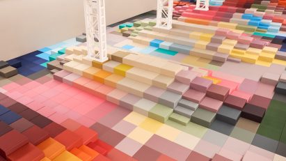 Marc Newson's runway set design for the Fendi SS26 show at Milan Fashion Week