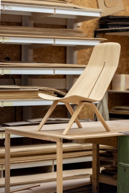 Join chair with plywood seat and legs