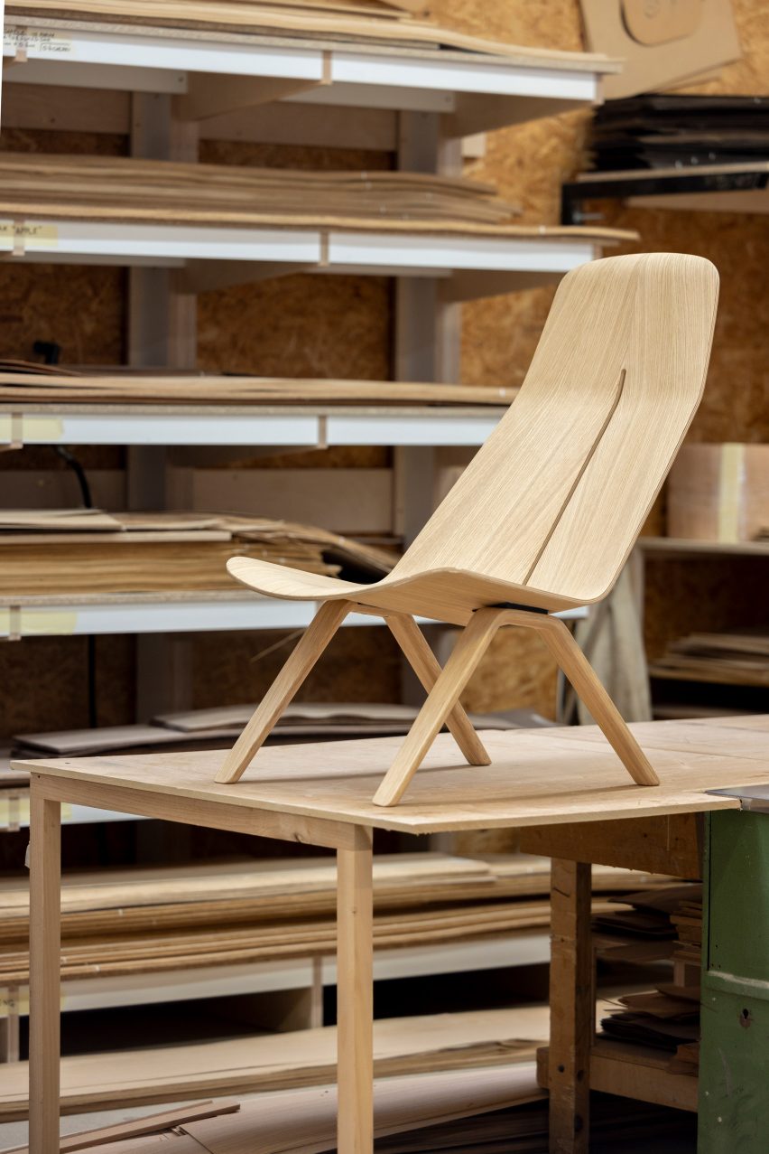 Join chair with plywood seat and legs