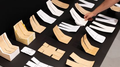 Paper models of plywood chair