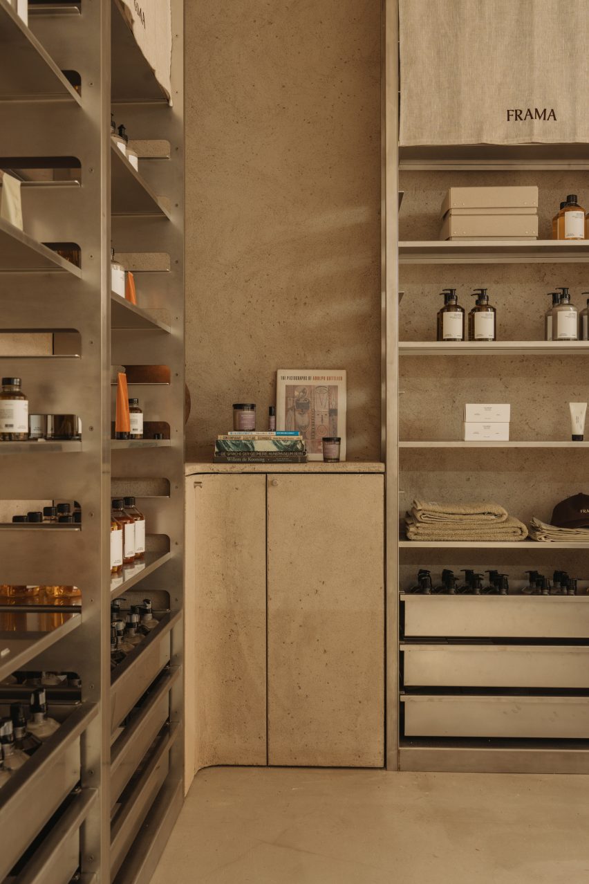 Stone interior at Frama Tokyo
